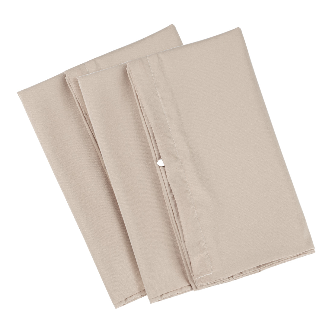 Unique Bargains 2-Piece 1800D Microfiber Solid Pillowcases Khaki Queen