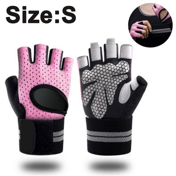 Guantes de entrenamiento de gimnasio para levantamiento de pesas con soporte para muñeca para hombres y mujeres, protección total de la palma para levantamiento de pesas, entrenamiento,