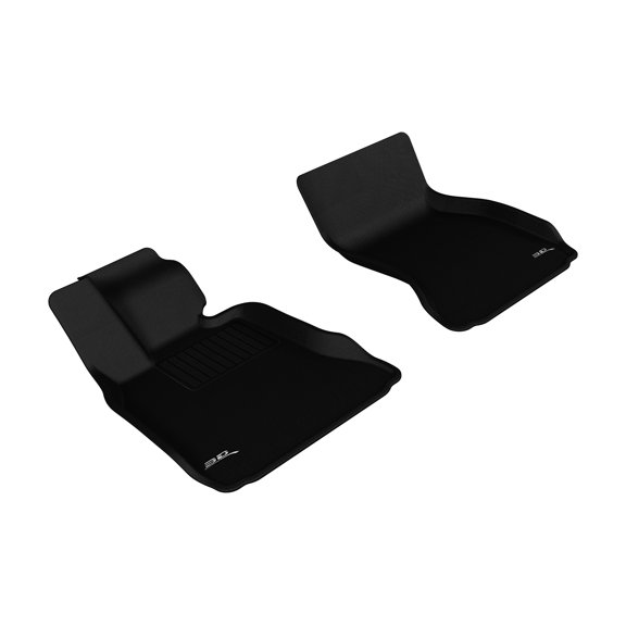 3D MAXpider Front Row Custom Fit All-Weather Floor Mat for Select BMW 7 Series (F01/ F02/ F04) Models - Kagu Rubber (Black)