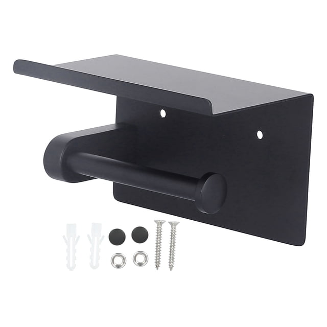 Tissue Holder 304 Stainless Steel Rust Proof Wall Mounted Toilet Paper Phone Rack for Bathroom