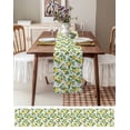 thumbnail image 3 of Ldtrchee Summer Lemon Table Runner 70 Inches, Green Botanical Watercolor Fruits Bed Runner Dresser Scarves Tabletop for Indoor Outdoor Parties/Ceremony/Banquet, 13" x 70", 3 of 8