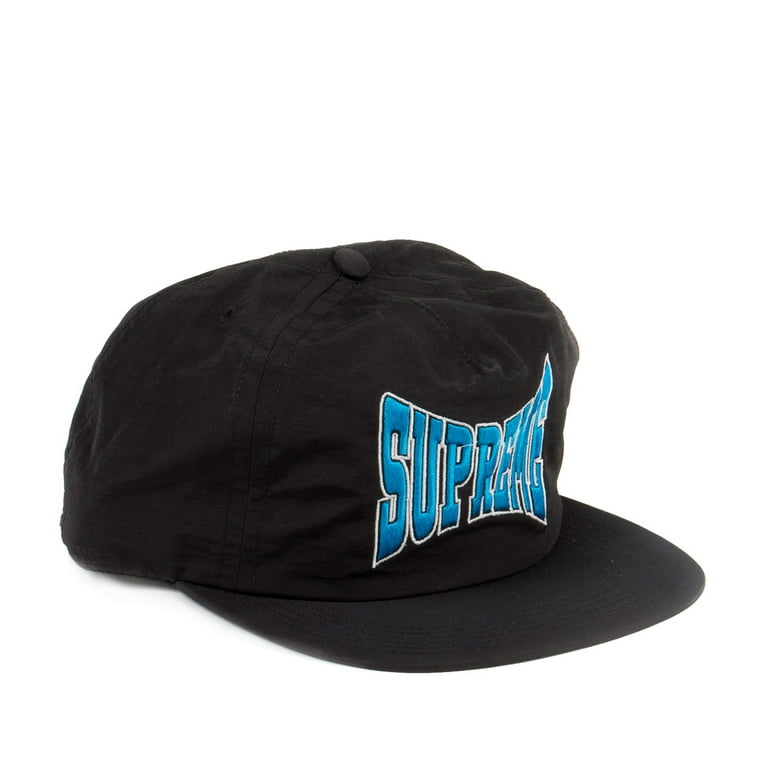 Supreme Nylon Logo SnapBack 5-Panel Hat Black/Blue SS16H61