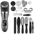 thumbnail image 2 of Electric Callus Remover Portable Pedicure Kit Rechargeable Waterproof Foot File with LCD Display and 3 Heads Dark Gray, 2 of 2