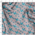 thumbnail image 5 of Soimoi Gray polyester Crepe Fabric Cock & Stripe Printed Fabric 1 Yard 42 Inch Wide, 5 of 5