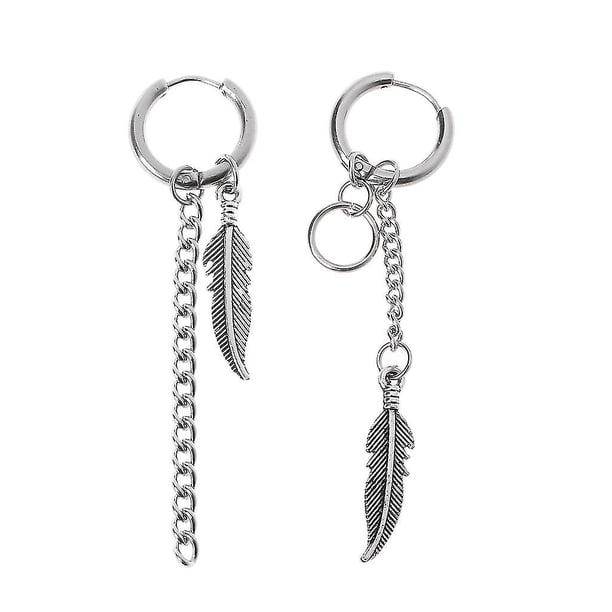 Pendientes colgantes de cadena con borlas que no combinan con plumas clásicas, pendientes Kpop de ídolos coreanos lin
