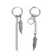 thumbnail image 1 of Pendientes colgantes de cadena con borlas que no combinan con plumas clásicas, pendientes Kpop de ídolos coreanos lin, 1 of 5