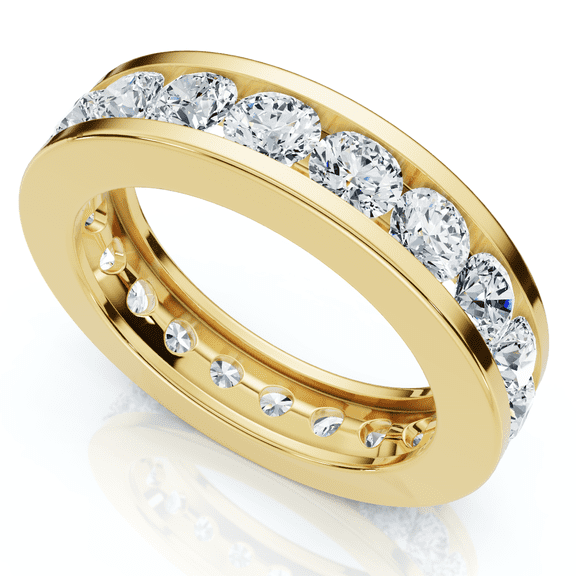 Pompeii 2Ct Channel Set Diamond Eternity Ring 14k Gold or Platinum Lab Grown (E/F,VS1-VS2)