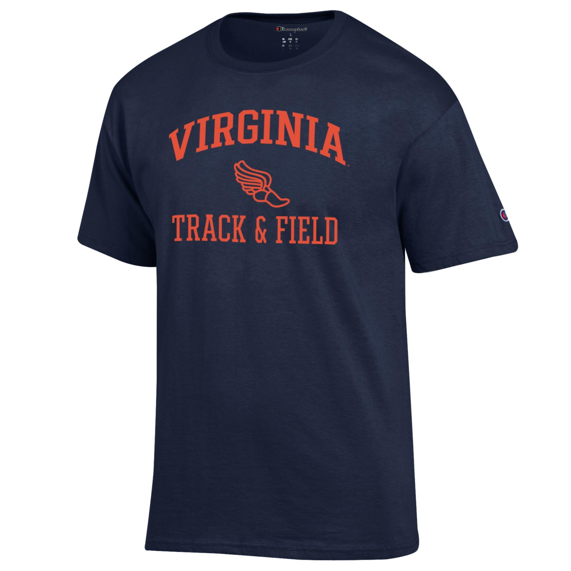 Men's Champion  Navy Virginia Cavaliers Track & Field Icon T-Shirt