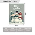 thumbnail image 2 of Winter Garden Flag with Hello Winter Snowman Design Double Sided Polyester Decorative Yard Flag for Outdoor Seasonal Decor 12.5x18 Inch#22731, 2 of 6