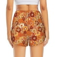thumbnail image 4 of Xecao's Hippie Flower for a double-layer running short for women, perfect for gym, tennis, and more, featuring a convenient pocket., 4 of 9