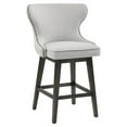 thumbnail image 2 of Home Square Ariana 26.25" Fabric Swivel Counter Stool in Walnut - Set of 3, 2 of 7