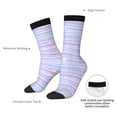 thumbnail image 4 of KLL Striped Gradient Print Cool Socks Men's Women's Crew Socks Funny Crazy Novelty Stockings, 4 of 6