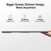 Blackview 24 inch Large Portable Monitor, 100Hz Gaming Monitor, 1200P IPS FHD Laptop Screen Extender, USB-C HDMI Travel Second Monitor for Laptop,MacBook,Desktop,PC,PS4/5, with Adjustable Stand&VESA