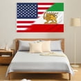 thumbnail image 3 of Old Historic Iran USA Iranian Flag with Lion Sun Crown Former Iranian Flags with 2 Brass Grommets Sturdy Double Stitched and Premium Polyester 3X5 FT, 3 of 9