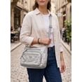 thumbnail image 4 of Deago Crossbody Bags for Women Pocketbook Soft PU Leather Ladies Purses and Handbags Multi Pocket Shoulder Bag with Adjustable Strap (Gray), 4 of 10