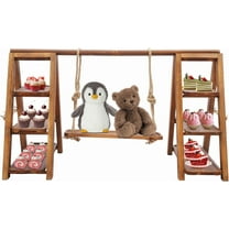 Cupcake Stand, Swings Servicing Tray Wooden Display Stand for Cupcakes Decorative Dessert Stand Wooden