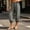 *Gray, variant on Binmer Women's Linen Drawstring Elastic Waist Jogger Capri Pants with Pockets,Casual Loose Cropped Trousers Army Green,Women's Plus L