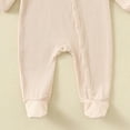 thumbnail image 5 of Aihuaihua Baby Boys Bodysuits Soft Footed Pajamas Snap Buttons Toddler Winter Fall Outfit Warm Clothes Stylish Sleepers Size 0-3 Months Beige, 5 of 5