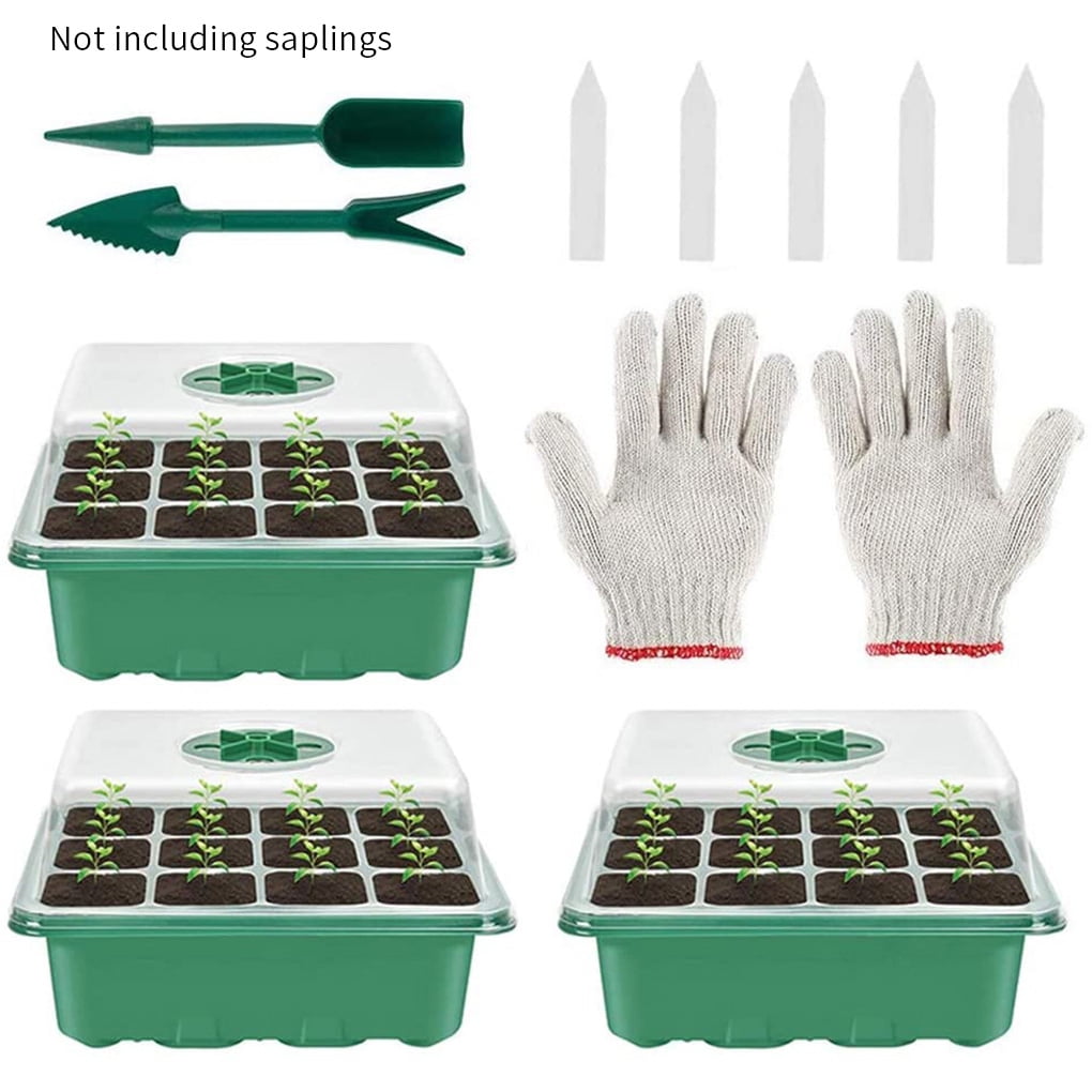 13Pcs 10 Hole Pulp Nursery Cups Plant Starter Trays for Greenhouse Propagation 