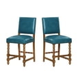 thumbnail image 4 of Pioneer Woman Harper Faux Leather Counter-height Stools, 2 Pack, Turquoise, 4 of 12