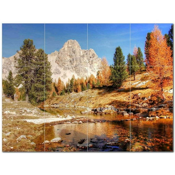 Mountain Ceramic Tile Mural Kitchen Backsplash Bathroom Shower 401104-M43
