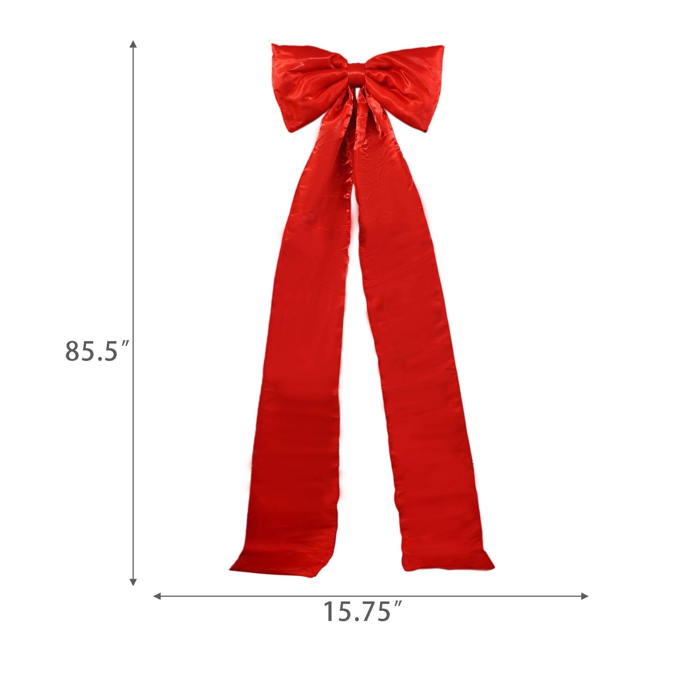 Satin Bow Christmas Tree Topper, Red, 7', by Holiday Time