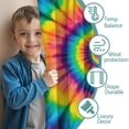 thumbnail image 3 of Blackout Kids Curtains,Colorful Rainbow Tie Dye Spiral Pattern Childrens Insulated Curtains Set Of 2,Bedroom Essentials,Toddler Room Decor 42"x63", 3 of 5