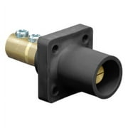 Leviton 16R21-E 16-Series Taper Nose, 90-Degree, Male Panel Receptacle, Cam-Type Connector, Black