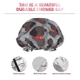 thumbnail image 3 of KLL Cute Puppy Black Pattern Shower Cap & Bath Cap for Women,Reversible Oversized Waterproof Shower Caps for all Hair Lengths,Elastic Reusable Bathing Hair Cap, 3 of 6