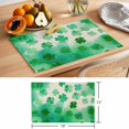 thumbnail image 6 of St. Patrick's Day Placemats Set of 4 Watercolor Botanical Green Clovers Place Mats Indoor Wipeable Table Mats Washable Cloth Dining Table Placemats for Kitchen Holiday Party Home Decor 13x19 Inch, 6 of 9