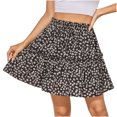 thumbnail image 2 of Paquete de gasa de moda para mujer Falda estampada de cintura alta a la cadera Falda acampanada floral pequeña Wmkox8yi FGJ2460, 2 of 6
