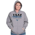 thumbnail image 5 of US Air Force USAF Girlfriend Pride Zip Hoodie Sweatshirt Women Brisco Brands L, 5 of 6