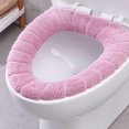 thumbnail image 4 of Wosthever Gran oferta, cómoda funda de asiento de inodoro de terciopelo Coral para baño, funda de inodoro de invierno, alfombrilla para inodoro Juegos de accesorios de baño rosado, 4 of 6