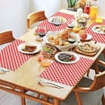 thumbnail image 2 of Red White Checkerboard Checkered Pattern Summer Placemats Table Placemats Set Of 4-Linen Kitchen Washable Placemats Table Mats 11.8"x17.7" Non-Slip Heat Resistant, 2 of 6