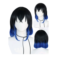 thumbnail image 3 of Peluca Negro con Azul Inosuke Demon Slayer Cosplay multicolor Unitalla Lymalimoon SHN-Inosuke, 3 of 5