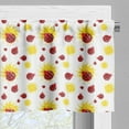 thumbnail image 5 of Ambesonne Ladybugs Valance & Curtain, Summer Inspired Bugs, 55"x36", Red Black Yellow, 5 of 7