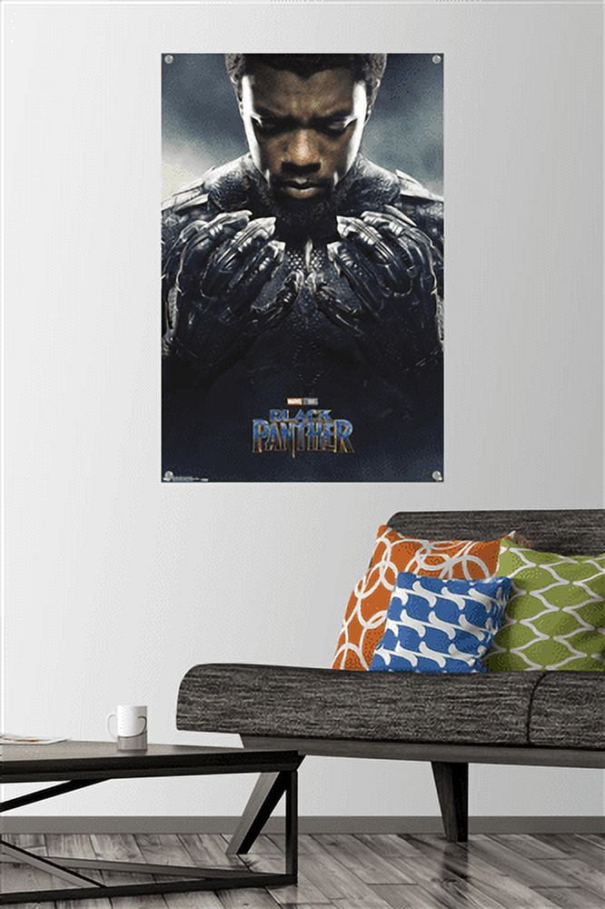 Marvel Cinematic Universe Black Panther - One Sheet Wall Poster with Push Pins, 22.375" x 34"