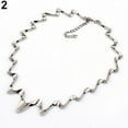 thumbnail image 3 of UDIYO Women's Fashion Korean Wave Chain Style Choker Statement Bib Necklace Jewelry, 3 of 6