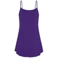 thumbnail image 4 of WULMLEO Women's Button Front Spaghetti Strap Mini Dress Casual Summer Beach Cover Up Purple 5XL, 4 of 5