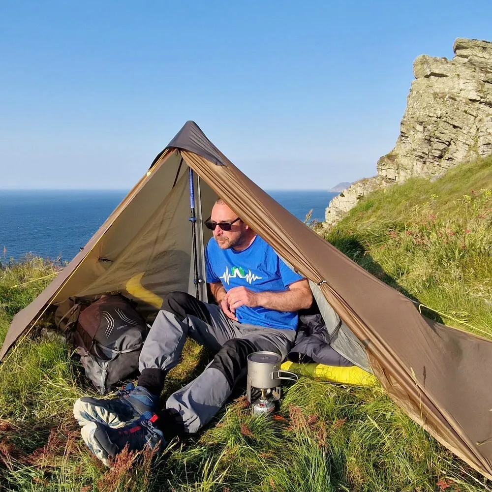 Night Cat 1 Person Trekking Pole Tent for Backpacking Hiker - Ultralight Tent