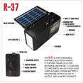 thumbnail image 3 of QFX R-37 6-Band (AM, FM, SW1 - SW4) Bluetooth LED Flashlight Solar Radio (2021 Model), 3 of 5