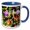 Blue/White, variant on 3drose, Christmas Fish N Holiday Wishes, 11oz Two-tone Green Mug