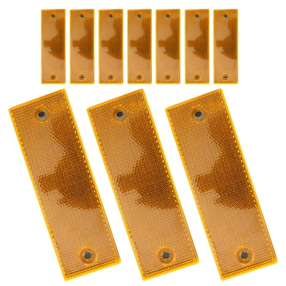 WASHWEPE Reflectors For Trailers Yellow Abs 10Pack 5.7X1.8X0.2In