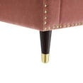 thumbnail image 5 of Nicole Miller Janie Velvet Club Chair Channel Tufted Nailhead Trim, Blush/Gold, 5 of 9