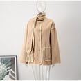 2024 LIN summer hot Women‘s woolen coat thick and loose with tassel