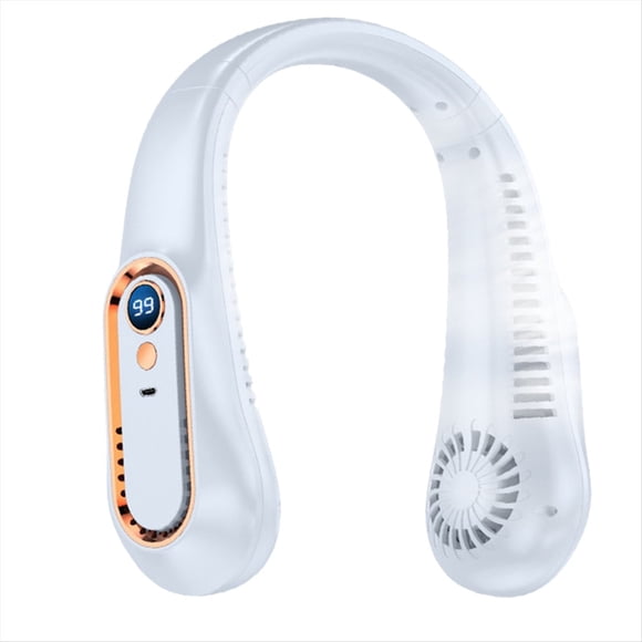 Ventilador de Cuello Portátil Pequeño con USB, Ventilador de Cuello Recargable, Sin Aspas, Color .