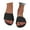 Black, variant on Women's Slide Sandals Fashion Open Toe Footbed Slippers Comfort Beach Slip on Flat Shoes