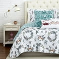 thumbnail image 2 of Southshore Fine Living, Inc. Christmas Quilt Set Full, Snowflake Over Christmas Trees & Reindeer, 2 of 9