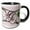 Black/White, variant on 3drose, Cherry Blossom Flower Monogram Initial G, 15oz Mug