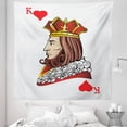 thumbnail image 1 of Casino Tapestry, King of Heart Deck Romantic Graphic Play Card Design Gambling Luck Chance Theme, Fabric Wall Hanging Decor for Bedroom Living Room Dorm, 5 Sizes, Multicolor, by Ambesonne, 1 of 1